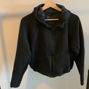 Black Nike zip up womens medium waffle crop